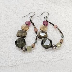Silpada Gemstone and Glass Bead 925 Earrings